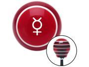 American Shifter Company ASCSNX1594869 White Mercury Red Stripe Shift Knob fits none 6 speed racing transmission none