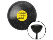 American Shifter Company ASCSNX1608630 Yellow 6 Speed Shift Pattern - Dots 26 Black Retro Metal Flake Shift Knob fits American Shifter Company ASCSNX1608630 Yellow 6 Speed Shift Pattern - Dots 26 Black Retro Metal Flake Shift Knob fits