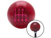American Shifter Company ASCSNX63219 Pink Shift Pattern 41n Red Metal Flake Shift Knob fits 6 Speed shifter transmiss 6 speed shifter lever manual gear 6 speed