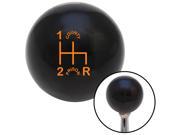 American Shifter Company ASCSNX88937 Orange Shift Pattern CP6n Black Shift Knob fits 4 Speed Shifter County Prison v8 4 speed shifter tranmission manual 4 speed