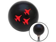 American Shifter Company 106902 Red Jets Black Shift Knob with M16 x 1.5 Insert