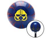 Yellow Gas Mask Blue Flame Metal Flake Shift Knob with M16 x 1.5 Insert custom weighted shift knobs hot strip leather plastic oe shift solid metric standard oem