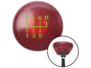 American Shifter Company ASCSNX1524407 Green Shift Pattern 24n Red Retro Metal Flake Shift Knob fits 6 Speed Shifter Le 6 speed shifter lever transmission gear