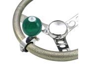 American Shifter Company ASCBA03023 Green 8 Ball Adjustable Suicide Brody Knob Translucent with Metal Flake
