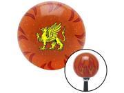 Golden Griffin Orange Flame Metal Flake Shift Knob with M16 x 1.5 Insert a body custom solid weighted grip top plastic automatic oe manual decoration premium kn