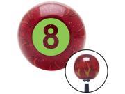 Green 8 Ball Red Flame Metal Flake Shift Knob with M16 x 1.5 Insert model a lever knob boot resin hot pull rod billard weighted manual custom oem leather pool t