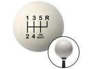 American Shifter Company ASCSNX57649 Black Shift Pattern OS26n Ivory Shift Knob with Insert 6 Speed Oh Sht Manual Shi