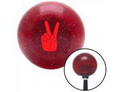 American Shifter Company ASCSNX35237 Red Hand Making Peace Sign Red Metal Flake Shift Knob with 16mm x 1.5 Insert
