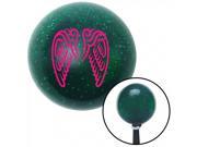 American Shifter Company ASCSNX49462 Pink Wings Conjoined in Lure Green Metal Flake Shift Knob with 16mm x 1.5 inser