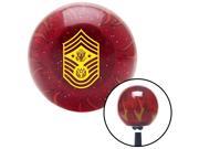 YL Chf Master Sgt of the Air Force Red Flame Metal Flake Shift Knob M16 x 1.5 shift metric premium oem solid knob handle leather manual automatic lever plastic