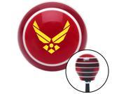 Yellow The Air Force Symbol Red Stripe Shift Knob with M16 x 1.5 Insert aftermarket shift top knob knob stick handle rod oem standard resin shift solid black pl
