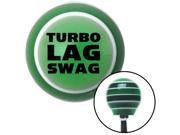 Black Turbo Lag Swag Green Stripe Shift Knob with M16 x 1.5 Insert imca nascar pool custom pull oe plastic standard billard strip lever knob shift lever solid k