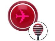 Pink Commercial Airplane Red Stripe Shift Knob with M16 x 1.5 Insert go kart sbc aftermarket lever strip manual oe lever knob shift automatic solid custom stand