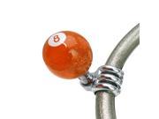 American Shifter Company ASCBN03022 Orange 8 Ball Suicide Brody Knob Translucent with Metal Flake
