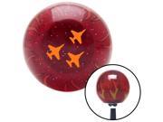 American Shifter Company ASCSNX1561420 Orange Jet Formation Red Flame Metal Flake Shift Knob with M16 x 1.5 Insert 428