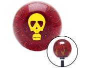Yellow Gas Mask Skull Red Flame Metal Flake Shift Knob with M16 x 1.5 Insert top stick knob lever resin grip knob premium custom hot oem style automatic lever a