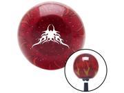 American Shifter Company ASCSNX1557997 White Large Tribal Flames Red Flame Metal Flake Shift Knob with M16 x 1.5 Insert