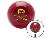 Yellow Deaths Head Red Flame Metal Flake Shift Knob with M16 x 1.5 Insert bbs top oe rod style manual resin custom lever handle premium gear shift pull knob kno