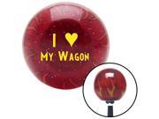 Yellow I 3 MY WAGON Red Flame Metal Flake Shift Knob with M16 x 1.5 Insert weighted knob stick lever rack rod pool performance cover metric manual standard hot