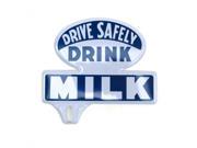 Retro Drink Milk Aluminum License Plate Topper Drive Safely for Hot Rod Ideal for classic cars rat rods vintage cars. Fits Ford Chevy Dodge Chrysler Mopar