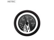 Turbo Gauge Metric Carbon Fiber White Flame Black Modern Needles Black early classic line out a body dirt model t imca dune buggy racing brass street rod rz