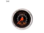 Delux Tachometer Tribal Blk Orange Accents Orange Modern Needles Chrome DIY sportsman sbc wrecker 2 din automotive gasser ltr road king a body 350 9 inch di