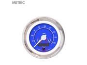 Aurora Instruments GAR2118ZMXHABCD Speedometer Gauge Metric Pinstripe II Blue White Modern Needles Chrome
