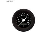 Aurora Instruments GAR133ZMXHACAD Speedometer Gauge Metric Marker Black White Vintage Needles Black Trim