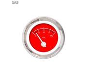 Oil Pressure Gauge SAE VX Red White Modern Needles Chrome Trim Rings imca accessory socal early auto parts line out rzr uconnect bbs model t component matc