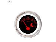 Oil Pressure Gauge SAE Mudflap Red Text Black Red Modern Needles Chrome scta early icon sbc 427 small block car accessories 426 procharger teardrop trailer