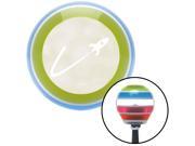 White Rocketship Flying Stripe Shift Knob with M16 x 1.5 Insert parts uconnect knob aftermarket plastic resin rack automatic grip oem billard standard solid to
