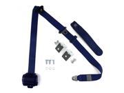 AutoLoc Power Accessories STBSB3RSDBHPK 3 Point Retractable Dark Blue Seat Belt With Mounting Brackets Standard Buckle