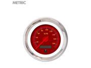 Aurora Instruments GAR142ZMXHABCE Speedometer Gauge Metric Omega Red Red Modern Needles Chrome Trim