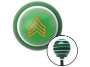 Orange Sergeant Green Stripe Shift Knob with M16 x 1.5 Insert gear rv vintage black lever pull aftermarket grip shift solid resin lever knob strip automatic shi