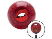 American Shifter Company ASCSNX1564771 Red Lips Red Flame Metal Flake Shift Knob with M16 x 1.5 Insert flathead spyder