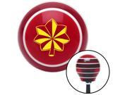 American Shifter Company ASCSNX95102 Yellow Officer 04 Major and Lt. Colonel Red Stripe Shift Knob M16 x 1.5 Insert