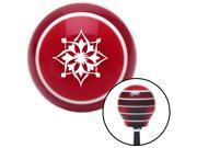 American Shifter Company ASCSNX96145 White Abstract Flower Red Stripe Shift Knob with M16 x 1.5 Insert imca 510 icon