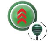 Red Military Arrows Up Green Stripe Shift Knob with M16 x 1.5 Insert racing manual black lever shift strip pull knob knob aftermarket solid lever grip stick top