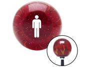 American Shifter Company ASCSNX1559595 White Man Red Flame Metal Flake Shift Knob with M16 x 1.5 Insert