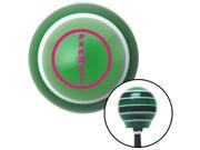 American Shifter Company ASCSNX106451 Pink 3 Speed Overdrive Green Stripe Shift Knob with M16 x 1.5 Insert auto rzr