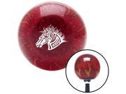 White Horse Red Flame Metal Flake Shift Knob with M16 x 1.5 Insert amp backup aftermarket gear shift performance custom weighted shift premium stick knob lever