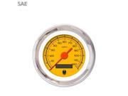 Speedometer Gauge SAE Competition Yellow Orange Vintage Needles Chrome mgb component apu mgb cal customs scta matchless 18 degree small block 351 wholesale