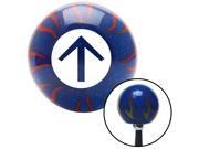 White Circle Directional Arrow Up Blue Flame Metal Flake Shift Knob M16 x 1.5 automatic rod handle pull shift metric lever plastic lever cover rack shift top pe