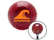 Orange Hawaiian Waves 2 Red Flame Metal Flake Shift Knob with M16 x 1.5 Insert boot shift knob oem leather gear metric manual performance strip lever resin sta