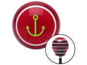 Green Marine Anchor Red Stripe Shift Knob with M16 x 1.5 Insert component ltr black shift lever plastic lever custom rack manual hot leather rod grip lever top