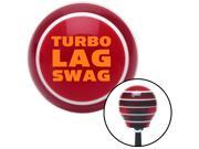 Orange Turbo Lag Swag Red Stripe Shift Knob with M16 x 1.5 Insert custom bbc automatic solid leather knob lever hot metric aftermarket standard pull rod grip oe