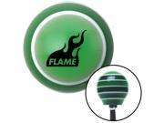 Black Flame Icon Green Stripe Shift Knob with M16 x 1.5 Insert road king racing knob stick rod hot plastic pull black resin oem leather metric grip lever lever