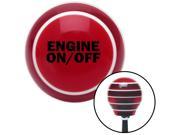 American Shifter Company ASCSNX99803 Black Engine On Off Red Stripe Shift Knob with M16 x 1.5 Insert 351 671