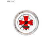 Aurora Instruments GAR281ZMXHABCC Speedometer Gauge Metric Iron Cross White Red Cross Black Modern Needles auto