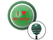 American Shifter Company ASCSNX103594 Red I 3 MY IMPORT Green Stripe Shift Knob with M16 x 1.5 Insert wide 5 427
